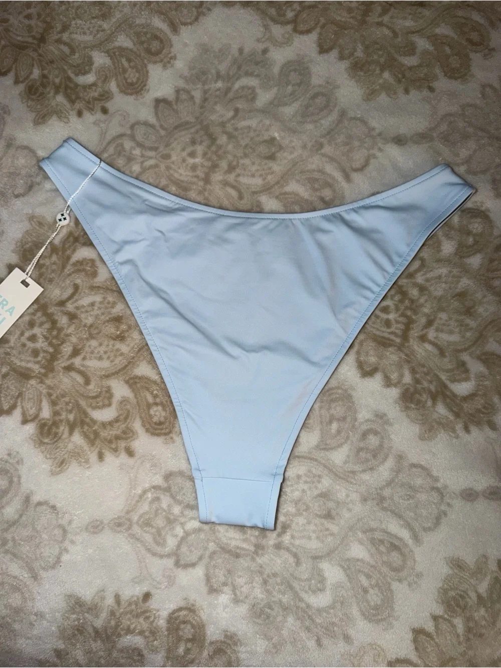Frankie's Bikinis Pale Blue High-Cut Bikini Bottom
